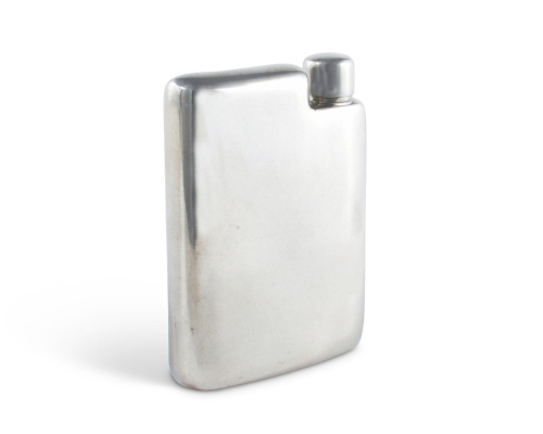 Classic Pewter Flask 4 oz Size: 4.25\W x 3.25\T 4 Ounces

Care: Hand wash recommended - if placing in the dishwasher use low heat and non acidic detergent